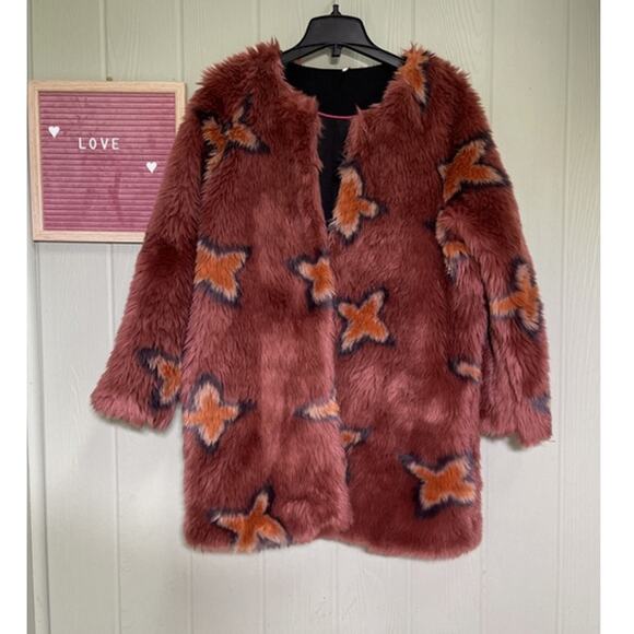 Free People Jackets & Blazers - Free People RARE‎ HTF Wrap Me Up Star Faux Fur Fun Jacket Coat Blogger Fav Fall